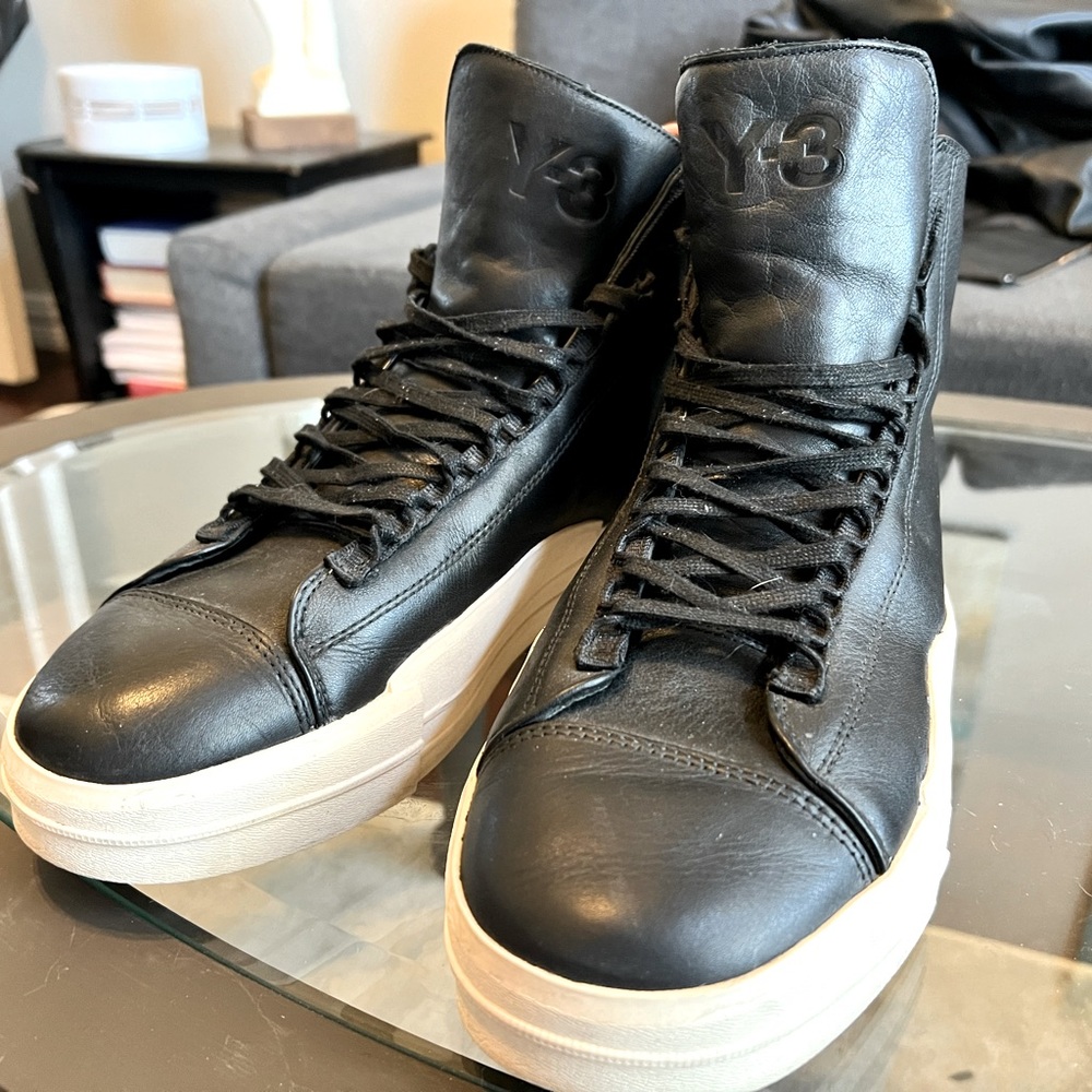 Y-3 Men’s Black Leather Shoes Jumbo Soles - Very Gentley Used